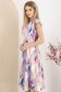 Rochie din stofa elastica mov midi in clos cu accesoriu tip curea si buzunare laterale 2 - StarShinerS.ro