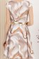 Rochie din stofa elastica bej scurta cu pliuri si accesoriu tip curea 5 - StarShinerS.ro