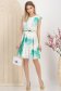 Rochie din stofa elastica mint scurta cu pliuri si accesoriu tip curea 3 - StarShinerS.ro