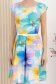 Rochie din stofa elastica multicolora scurta cu pliuri si accesoriu tip curea 4 - StarShinerS.ro