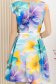 Rochie din stofa elastica multicolora scurta cu pliuri si accesoriu tip curea 5 - StarShinerS.ro
