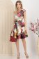 Rochie din stofa elastica visinie scurta cu pliuri si accesoriu tip curea 3 - StarShinerS.ro