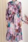 Rochie din voal mov midi in clos cu elastic in talie si maneci bufante 4 - StarShinerS.ro