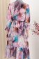 Rochie din voal mov midi in clos cu elastic in talie si maneci bufante 5 - StarShinerS.ro