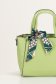 Geanta dama din piele ecologica verde-deschis accesorizata cu esarfa 5 - StarShinerS.ro