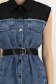 Rochie de blugi tip camasa neagra scurta cu buzunare laterale 4 - StarShinerS.ro