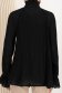Bluza dama din voal plisat neagra cu croi larg si guler tip esarfa 5 - StarShinerS.ro