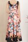 Rochie din tafta neagra maxi in clos cu buzunare laterale imprimata floral 5 - StarShinerS.ro