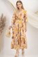 Rochie tip camasa din material subtire midi cu accesoriu tip curea 1 - StarShinerS.ro