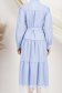 Rochie tip camasa din poplin albastru-deschis midi cu maneci bufante si aplicatii de dantela 5 - StarShinerS.ro