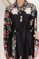 Rochie tip camasa din satin neagra midi accesorizata cu cordon 6 - StarShinerS.ro
