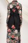 Rochie tip camasa din satin neagra midi accesorizata cu cordon 5 - StarShinerS.ro