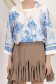 Bluza dama din satin albastru-deschis cu croi larg si guler tip barcuta 4 - StarShinerS.ro