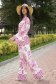 Compleu din material subtire roz pudra cu un croi larg si elastic in talie cu buzunare laterale 7 - StarShinerS.ro