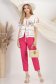 Bluza dama din material subtire tip in alba cu croi larg si detalii brodate 3 - StarShinerS.ro