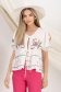 Bluza dama din material subtire tip in alba cu croi larg si detalii brodate 1 - StarShinerS.ro