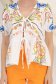 Bluza dama din material subtire tip in alba cu croi larg si detalii brodate 4 - StarShinerS.ro