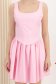 Rochie din material subtire roz-deschis tip corset scurta in clos cu buzunare laterale 4 - StarShinerS.ro