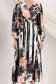Rochie din material fluid midi in clos cu elastic in talie accesorizata cu brosa si cordon 3 - StarShinerS.ro