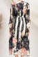 Rochie din material fluid midi in clos cu elastic in talie accesorizata cu brosa si cordon 5 - StarShinerS.ro