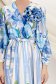 Rochie din material fluid albastra midi in clos cu elastic in talie accesorizata cu brosa si cordon 6 - StarShinerS.ro