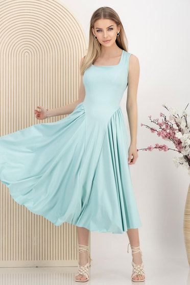 Rochii midi - Colecția 2025, Rochie din lycra mint midi in clos - StarShinerS.ro
