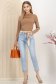 Blugi lungi skinny albastri cu accesoriu tip curea si esarfa decorativa 2 - StarShinerS.ro