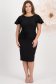 Rochie stofa neagra midi tip creion accesorizata cu brosa cu pietre strass - StarShinerS 2 - StarShinerS.ro