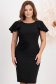 Rochie stofa neagra midi tip creion accesorizata cu brosa cu pietre strass - StarShinerS 1 - StarShinerS.ro