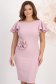 Rochie stofa roz pudra midi tip creion accesorizata cu brosa cu pietre strass - StarShinerS 1 - StarShinerS.ro