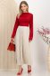 Bluza dama din lycra rosie cu croi larg si detaliu modern frontal 3 - StarShinerS.ro