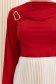 Bluza dama din lycra rosie cu croi larg si detaliu modern frontal 5 - StarShinerS.ro