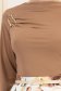 Bluza dama din lycra bej cu croi larg si detaliu modern frontal 5 - StarShinerS.ro
