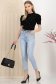 Bluza dama din bumbac neagra mulata cu guler rotunjit si perle aplicate 3 - StarShinerS.ro