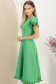 Rochie din stofa elastica verde midi in clos cu volanase - StarShinerS 3 - StarShinerS.ro