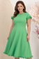 Rochie din stofa elastica verde midi in clos cu volanase - StarShinerS 1 - StarShinerS.ro