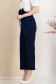 Pantaloni lungi din stofa elastica bleumarin cu elastic in talie si cordon detasabil cu floare maxi 3 - StarShinerS.ro