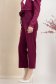 Pantaloni lungi din stofa elastica zmeura cu elastic in talie si cordon detasabil cu floare maxi 3 - StarShinerS.ro