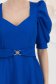 Rochie din stofa elastica cu sclipici albastra midi in clos cu maneci bufante - StarShinerS 6 - StarShinerS.ro