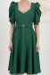 Rochie din stofa elastica cu sclipici verde midi in clos cu maneci bufante - StarShinerS 4 - StarShinerS.ro