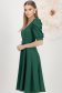 Rochie din stofa elastica cu sclipici verde midi in clos cu maneci bufante - StarShinerS 2 - StarShinerS.ro