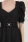 Rochie din stofa elastica cu sclipici neagra midi in clos cu maneci bufante - StarShinerS 6 - StarShinerS.ro