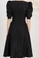 Rochie din stofa elastica cu sclipici neagra midi in clos cu maneci bufante - StarShinerS 5 - StarShinerS.ro
