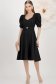 Rochie din stofa elastica cu sclipici neagra midi in clos cu maneci bufante - StarShinerS 3 - StarShinerS.ro