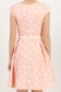 Rochie cu buline din stofa elastica corai in clos cu accesoriu tip curea 5 - StarShinerS.ro