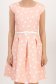 Rochie cu buline din stofa elastica corai in clos cu accesoriu tip curea 4 - StarShinerS.ro
