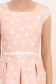 Rochie cu buline din stofa elastica corai in clos cu accesoriu tip curea 6 - StarShinerS.ro