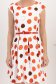 Rochie cu buline din stofa elastica rosie in clos cu accesoriu tip curea 4 - StarShinerS.ro