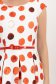 Rochie cu buline din stofa elastica rosie in clos cu accesoriu tip curea 6 - StarShinerS.ro