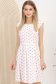 Rochie cu buline din stofa elastica roz in clos cu accesoriu tip curea 1 - StarShinerS.ro